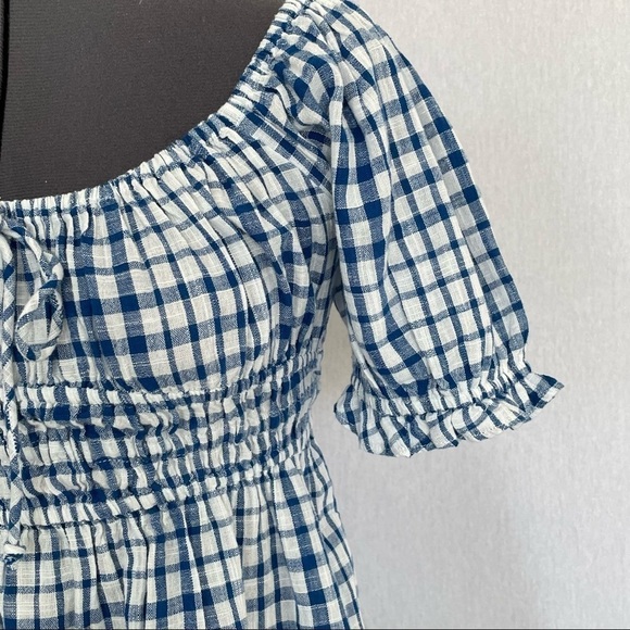 URBAN Outfitters Babydoll Gingham Print Mini Dress NWT - Picture 4 of 15